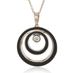 Pendant Necklace in 18k Gold with Diamonds 672984