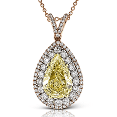 Pendant Necklace in 18k Gold with Diamonds LP3939 WHITE 18K X