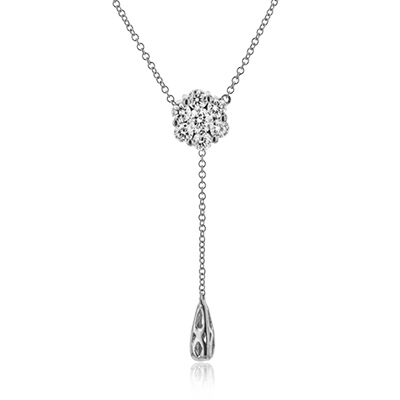 Pendant Necklace in 18k Gold with Diamonds LP4467 WHITE 18K X