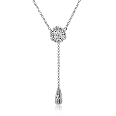 Pendant Necklace in 18k Gold with Diamonds LP4467 WHITE 18K X