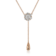 Pendant Necklace in 18k Gold with Diamonds LP4467 WHITE 18K X