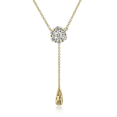 Pendant Necklace in 18k Gold with Diamonds LP4467 WHITE 18K X