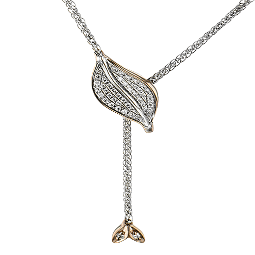 Pendant Necklace in 18k Gold with Diamonds LP4469 WHITE-ROSE 18K X WHITE-ROSE