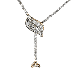 Pendant Necklace in 18k Gold with Diamonds LP4469 WHITE-ROSE 18K X WHITE-ROSE