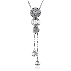 Pendant Necklace in 18k Gold with Diamonds LP4536 WHITE 18K X