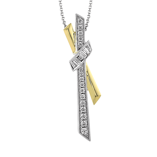 Pendant Necklace in 18k Gold with Diamonds LP4894 WHITE 18K X 2T