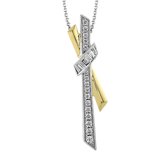 Pendant Necklace in 18k Gold with Diamonds LP4894 WHITE 18K X 2T