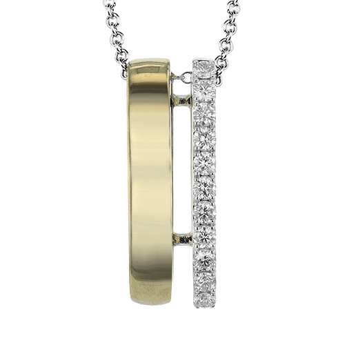 Pendant Necklace in 18k Gold with Diamonds LP4904 WHITE 18K X 2T