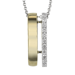 Pendant Necklace in 18k Gold with Diamonds LP4904 WHITE 18K X 2T