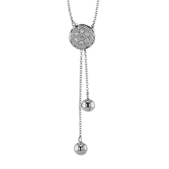 Pendant Necklace in 18k Gold with Diamonds LP4916 WHITE 18K X WHITE