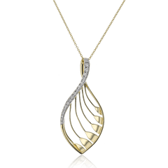 Pendant Necklace in 18k Gold with Diamonds LP4955 WHITE 18K X YELLOW