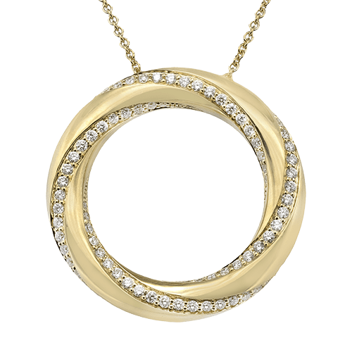 Pendant Necklace in 18k Gold with Diamonds LP4973 WHITE 18K X