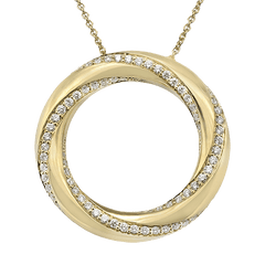 Pendant Necklace in 18k Gold with Diamonds LP4973 WHITE 18K X