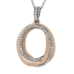 Pendant Necklace in 18k Gold with Diamonds MP1752-A_WHITE-ROSE_18K_X_WHITE-ROSE