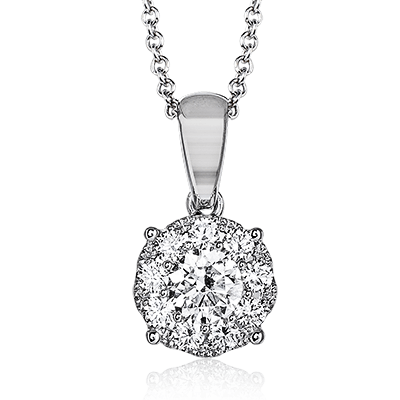 Pendant Necklace in 18k Gold with Diamonds MP1833 WHITE 18K X