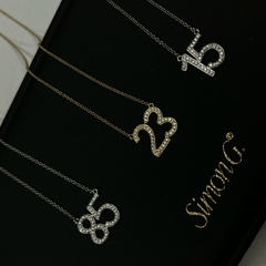 Personalized Two-number Pendant Necklace in 18k Gold with Diamonds NUMBER-2 WHITE 18K X WHITE