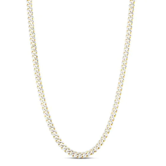 Yellow Gold Diamond Cut/ Textured Miami Cuban Bracelet