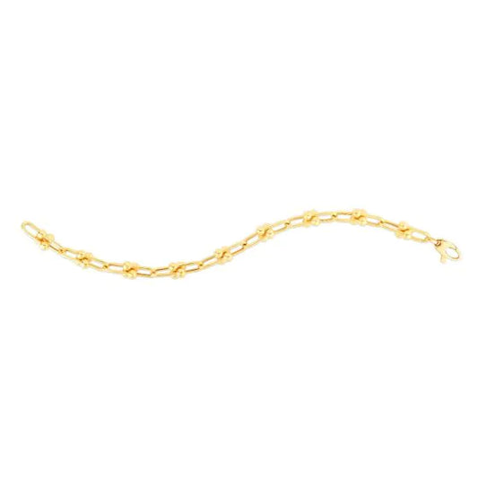Yellow Gold Polished Jax Necklace