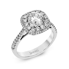 Round-Cut Double-Halo Engagement Ring In 18k Gold With Diamonds MR2827-A WHITE 18K SEMI