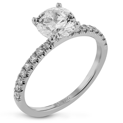 Round-Cut Engagement Ring In 18k Gold With Diamonds LR1083 WHITE 18K SEMI