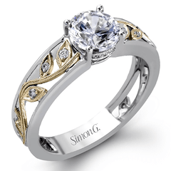 Round-Cut Engagement Ring In 18k Gold With Diamonds MR2100 WHITE 18K SEMI