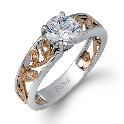 Round-Cut Engagement Ring In 18k Gold With Diamonds MR2100 WHITE 18K SEMI