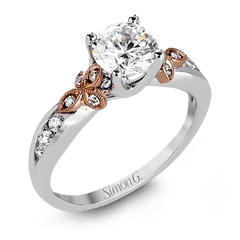 Round-Cut Engagement Ring In 18k Gold With Diamonds MR2646 WHITE 18K SEMI