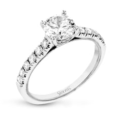 Round-Cut Engagement Ring In 18k Gold With Diamonds TR738 WHITE 18K SEMI