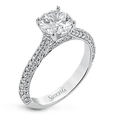 Round-Cut Engagement Ring in White Gold With Diamonds LR2372_WHITE_18K_SEMI