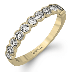 Round-cut Engagement Ring & Matching Wedding Band in 18k Gold with Diamonds MR3058 2T 18K SET