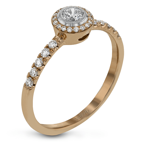 Round-Cut Halo Ring in 18k Gold with Diamonds LR1100 WHITE 18K SEMI