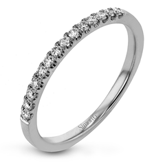 Round-cut Halo Ring & Matching Band in 18k Gold with Diamonds LR1100 WHITE 18K SET