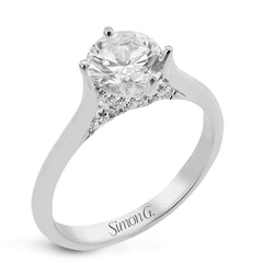 Round-Cut Hidden Halo Engagement Ring In 18k Gold With Diamonds LR4778-RD WHITE 18K X WHITE