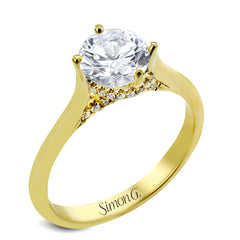 Round-Cut Hidden Halo Engagement Ring In 18k Gold With Diamonds LR4778-RD WHITE 18K X WHITE