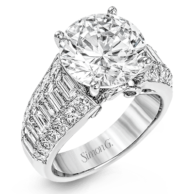 Round-Cut Simon-set Engagement Ring in 18k Gold with Diamonds MR2711_WHITE_18K_SEMI