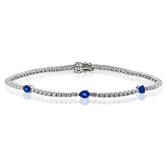 Sapphire Bracelet in 18k Gold with Diamonds LB2219 WHITE 18K X