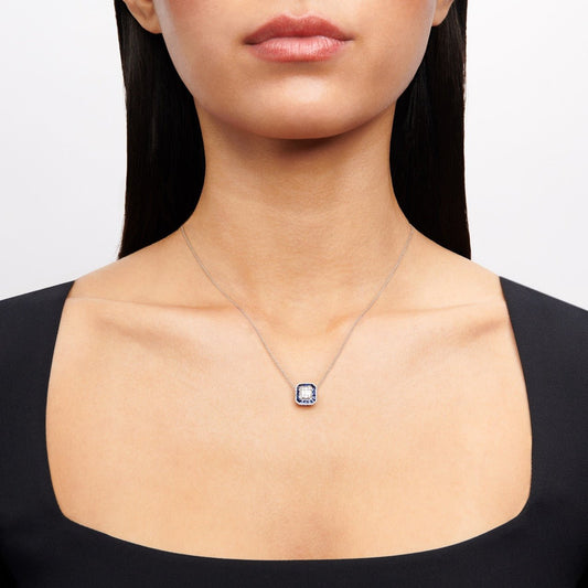 Sapphire Pendant Necklace in 18k Gold with Diamonds LP4555 WHITE 18K X