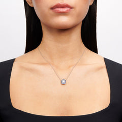 Sapphire Pendant Necklace in 18k Gold with Diamonds LP4555 WHITE 18K X