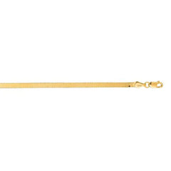 Yellow Gold Polished Imperial Herringbone Anklet
