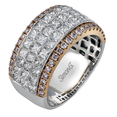 Simon-Set Anniversary Ring In Platinum With Diamonds MR1725 WHITE PLAT X WHITE-ROSE