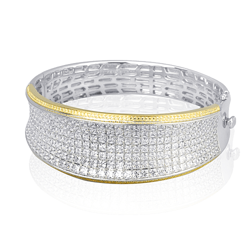 Simon-set Bangle in 18k Gold with Diamonds MB1459 2T 18K X 2T