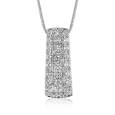 Simon-set Pendant Necklace in 18k Gold with Diamonds LP2379 WHITE 18K X