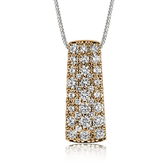 Simon-set Pendant Necklace in 18k Gold with Diamonds LP2379 WHITE 18K X