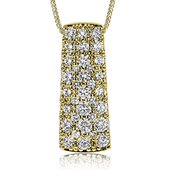 Simon-set Pendant Necklace in 18k Gold with Diamonds LP2379 WHITE 18K X