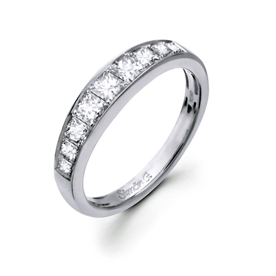 Simon-set Wedding Band in 18k Gold with Diamonds MR1825 WHITE 18K X