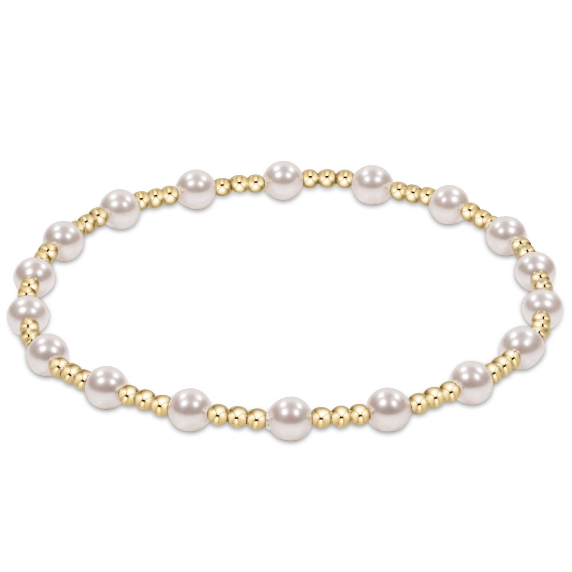Enewton Classic Sincerity Pattern 4mm Bead Bracelet - Pearl BCLSINPPE4