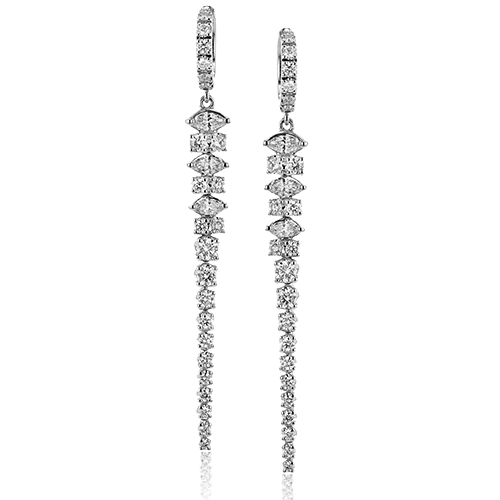 Snow Drop Earrings in 18k Gold with Diamonds LE4721 WHITE 18K X WHITE