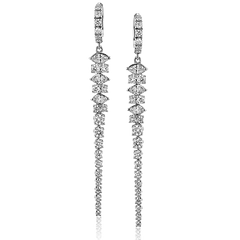 Snow Drop Earrings in 18k Gold with Diamonds LE4721 WHITE 18K X WHITE