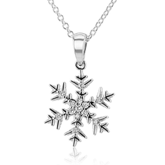 Snowflake Pendant in 18k Gold with Diamonds LP4786 WHITE 18K X