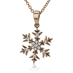 Snowflake Pendant in 18k Gold with Diamonds LP4786 WHITE 18K X